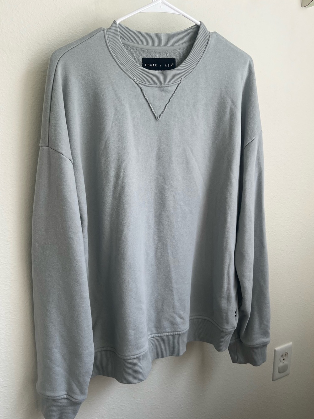 Edgar + Ash Light Green/Gray Crewneck Sweatshirt